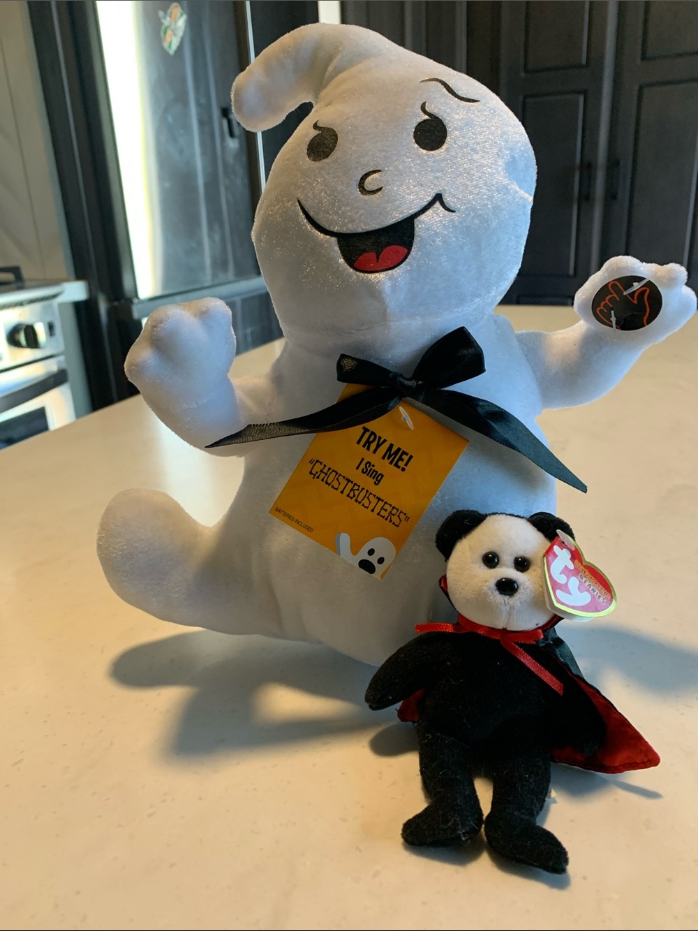 Dan Dee Halloween singing Ghostbusters Ghost Plush With Ty Beanie Dracula NEW